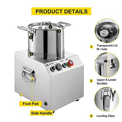 Picadora eléctrica de carne, 750 W, antiadherente, automática, 200-230 piezas/min, certificado CE/FCC/CCC/PSE, capacidad de 15 litros
