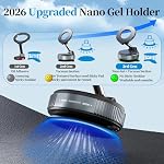 PlusAcc Vacuum Magnetic Car Phone Holder, Suction Cup Nano Gel Phone Mount For Magsafe, 360° Rotatable Foldable, For Dashboard & Windshield, Compatible with iPhone 17/16/15/14/13/12 Pro Max, Plus, Air