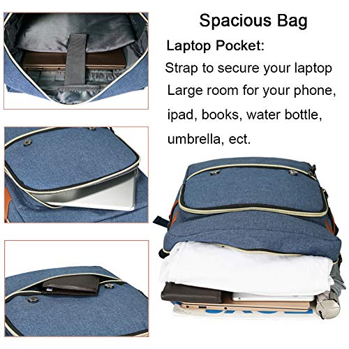Ronyes Unisex College Bag Bookbag Fits Up To 15.6’’ Laptop Casual Rucksack School Backpack Daypacks (Blue) #TOP3
