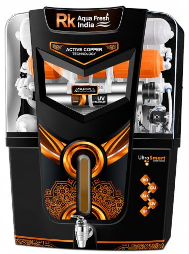 Rk Aqua Fresh India Altis Prime Black (Ro+uv+uf+Alkaline,zinc,copper+Tds Adjuster) Ro Water Purifier ((RO+UV+UF+COPPER+ZINC+CALCIUM+TDS ADJUSTER) Best For Home/Office Purpose | 15LPH | 12litrs