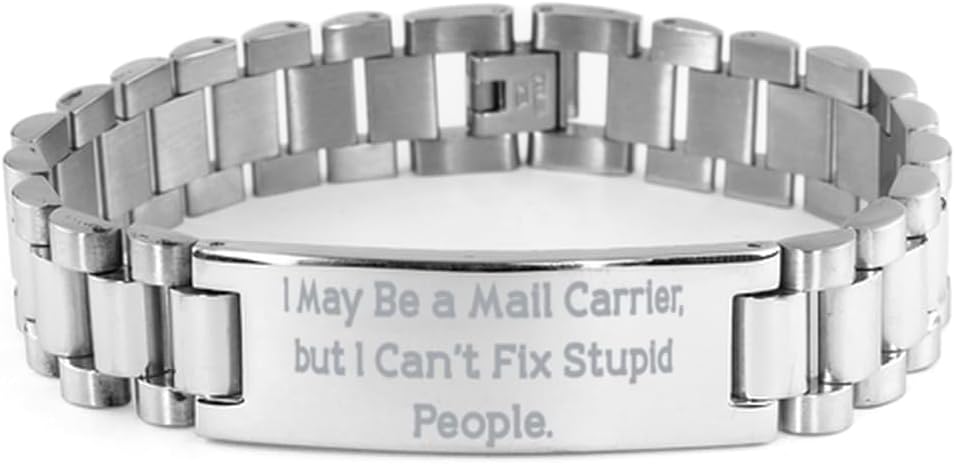 New Mail carrier Gifts, I May Be a Mail Carrier, Useful Birthday Ladder Bracelet For Colleagues, Engraved Bracelet From Friends, Funny mail carrier gifts, Mail carrier gift ideas, Unique mail carrier