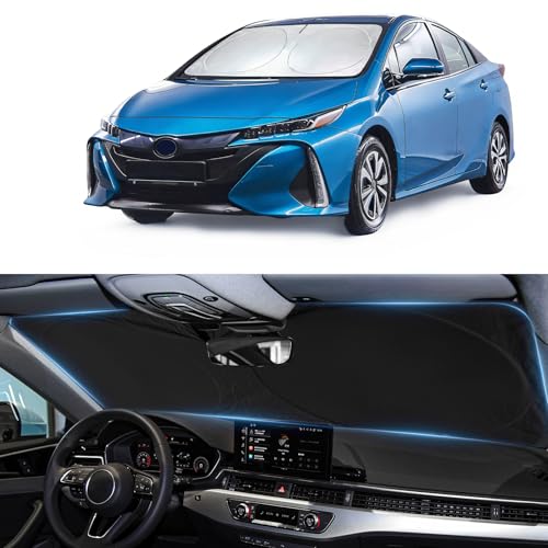 Image of Sun Shade for Prius C Windshield Sunshade Custom fit for 2012-2019 Toyota Prius C Accessories Foldable Front Window Cover UV Bloker Sun Visor Protector