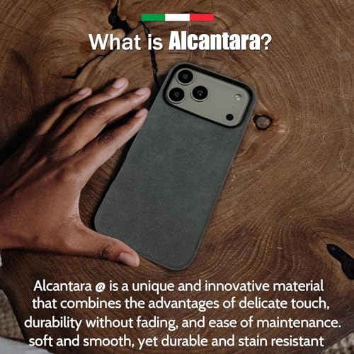 Coque Alcantara iPhone 17 Air marron fine et compatible MagSafe