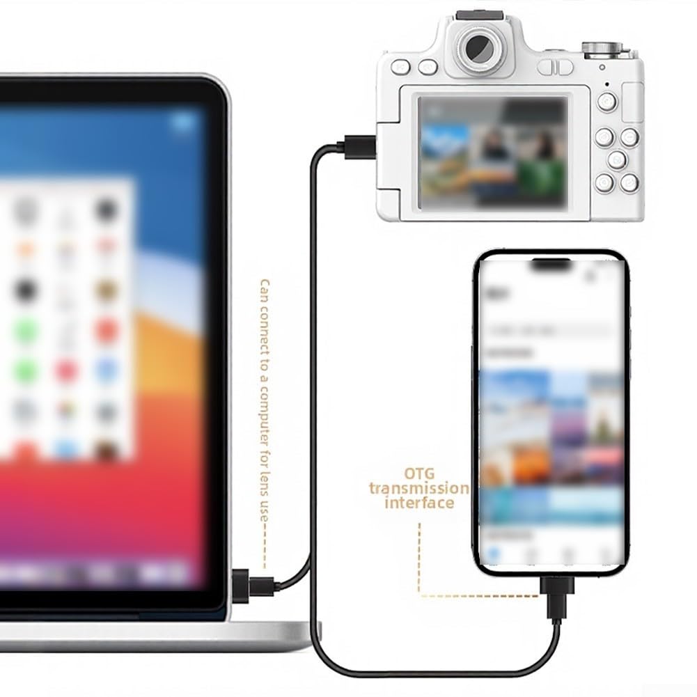 Digitale, video 4K da 68 MP, schermo flip screen da 2,8 pollici e mirino, modalità bellezza per ritratti, design compatto e leggero per viaggi Vlogging e creazione di contenuti
