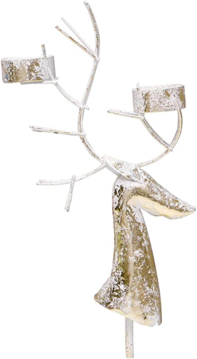 Ciieeo Tealight Candle Holder Elk Design Iron Art Christmas Decor Sturdy and Elegant