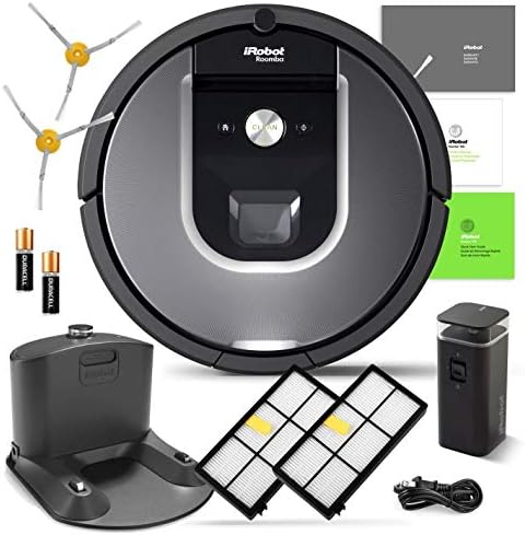 iRobot Roomba 960 Robotic Vacuum Cleaner Wi-Fi Connectivity + Manufacturer's Warranty + Extra Sidebrush Extra Filter Bundle