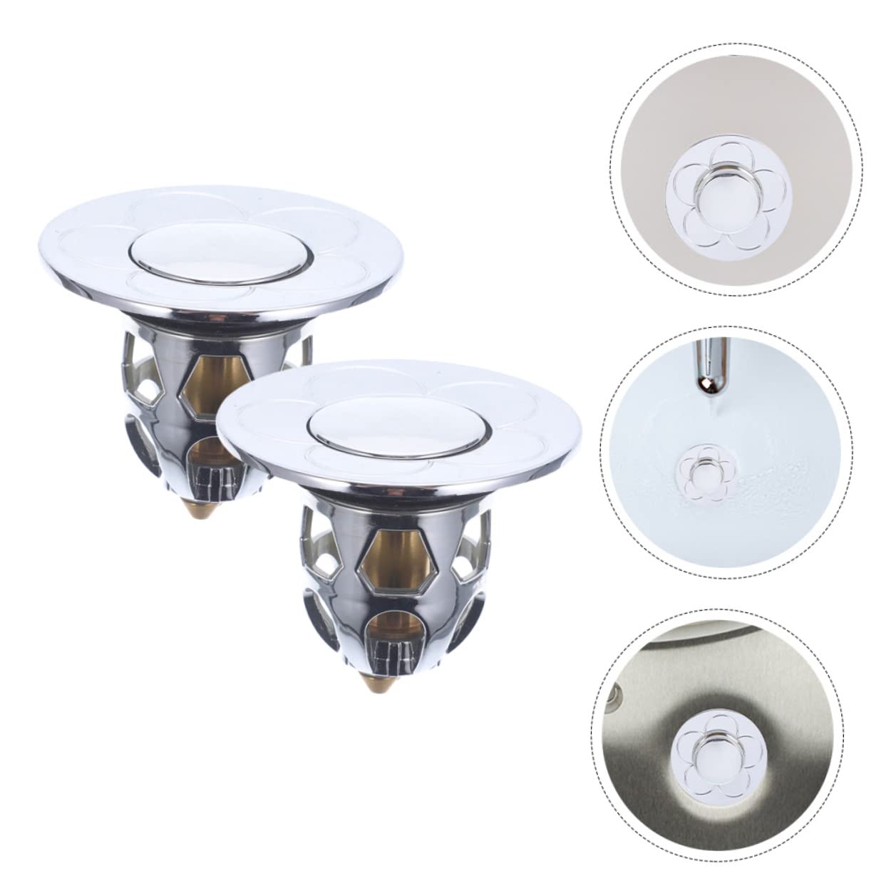 DOITOOL 3 Set Di Tappi Per Lavandino Da Vasca Pratici E Facili Da Pulire Universali Per Il Lavandino Del Bagno 2 Pezzi * 3