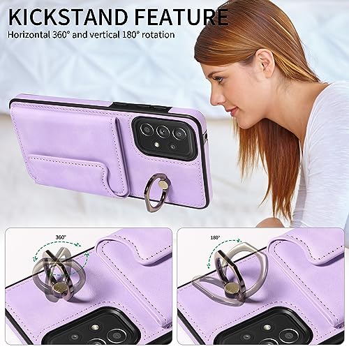 Protection antichoc Samsung A72 5G violette avec double fermoir aimanté - 7