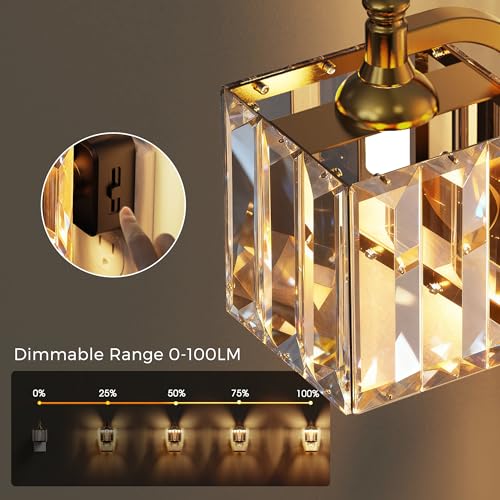 Image of L LOHAS LED Night Light, 2 Pack Night Lights Plug into Wall, 3000K Soft White LED, Crystal Night Lights with Dusk to Dawn Sensor, 0-100lm Adjustable Brightness, for Hallway Bedroom Stairway