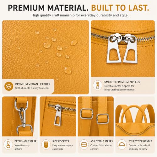 Image of Leather Backpack for Women | Large Capacity | College and Office use | PU Leather | shoulder bag for Ladies,