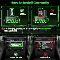 5800mWh Akku für Xbox One/Xbox Series X/S, 10 Colors RGB LED Modus 4 x 5800mWh Schnellladestation Wiederaufladbarer Xbox One Akku für Xbox Series X/S/Xbox One/One S/X/Elite Controller – Ansicht 6