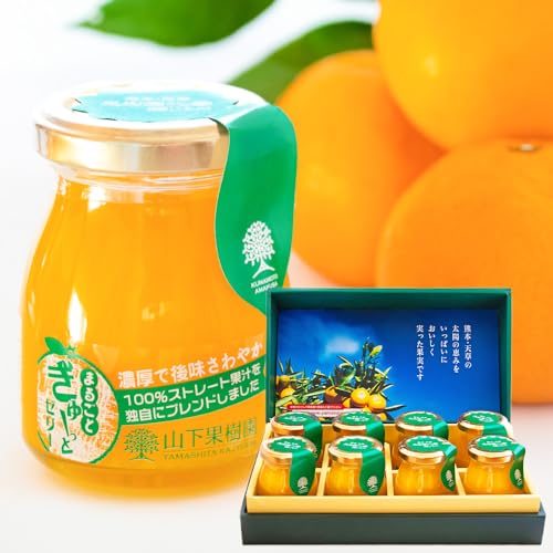 まるごとぎゅーっとゼリー 100g × 8本 フルーツ 果物 くだもの ゼリー フ ミカン 不知火 清見 ポンカン あまくさ晩柑 みかん ブレンド 熊本県 苓北町 株式会社 山下果樹園
