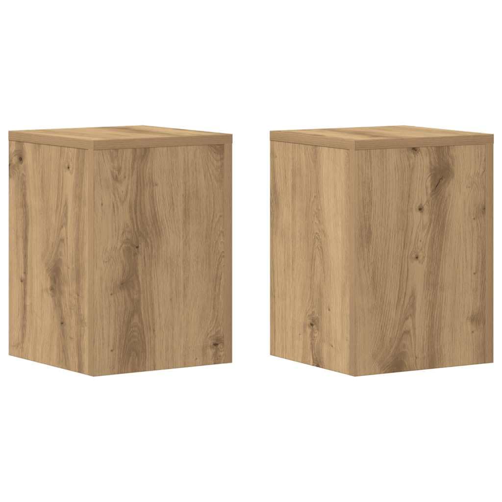 vidaXL Plant Stands 2 pcs, Plant Pot Stand for Indoor Living Room, Plant Holder for Decorative, Flower Stand Flower Pot, Artisan Oak Engineered Wood