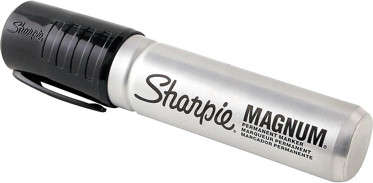 Sharpie 44001BX Magnum Permanent Marker, Black, 12/Box