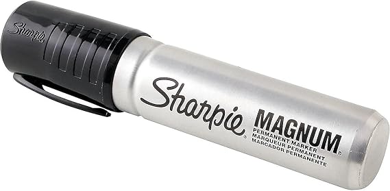 Sharpie 44001BX Magnum Permanent Marker, Black, 12/Box
