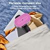 Portable Travel Steamer for Clothes, Fast Wrinkle Remover Garment Steamer for Home & Travel, 2-in-1 Iron & Steam with 90Rotatable Head, Handheld Iron Steamer with 100ml Water Tank