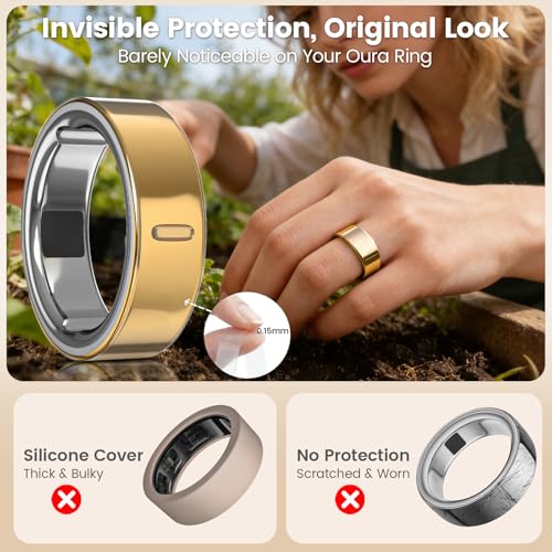 BlackPro Ultra-Thin Clear Protector Film for Oura Ring Gen 4/4 Ceramic/Oura Gen 3, Invisible Transparent Anti-Scratch Protective Skin Cover, 4 Pack Smart Ring Protector Accessories (Size 9/10/11) by BlackPro - Used condition - Image 2
