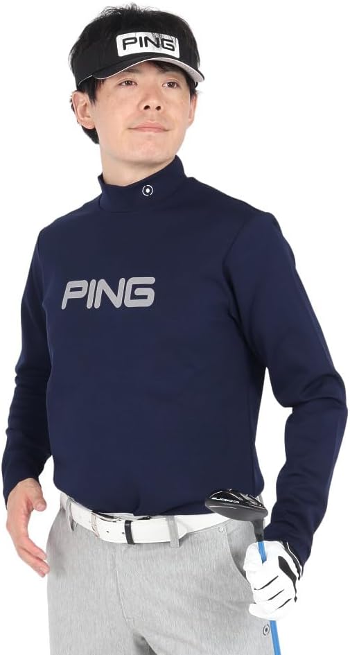 Ping] メンズ 長袖 ハイネックシャツ (ニットスムース) / ゴルフ