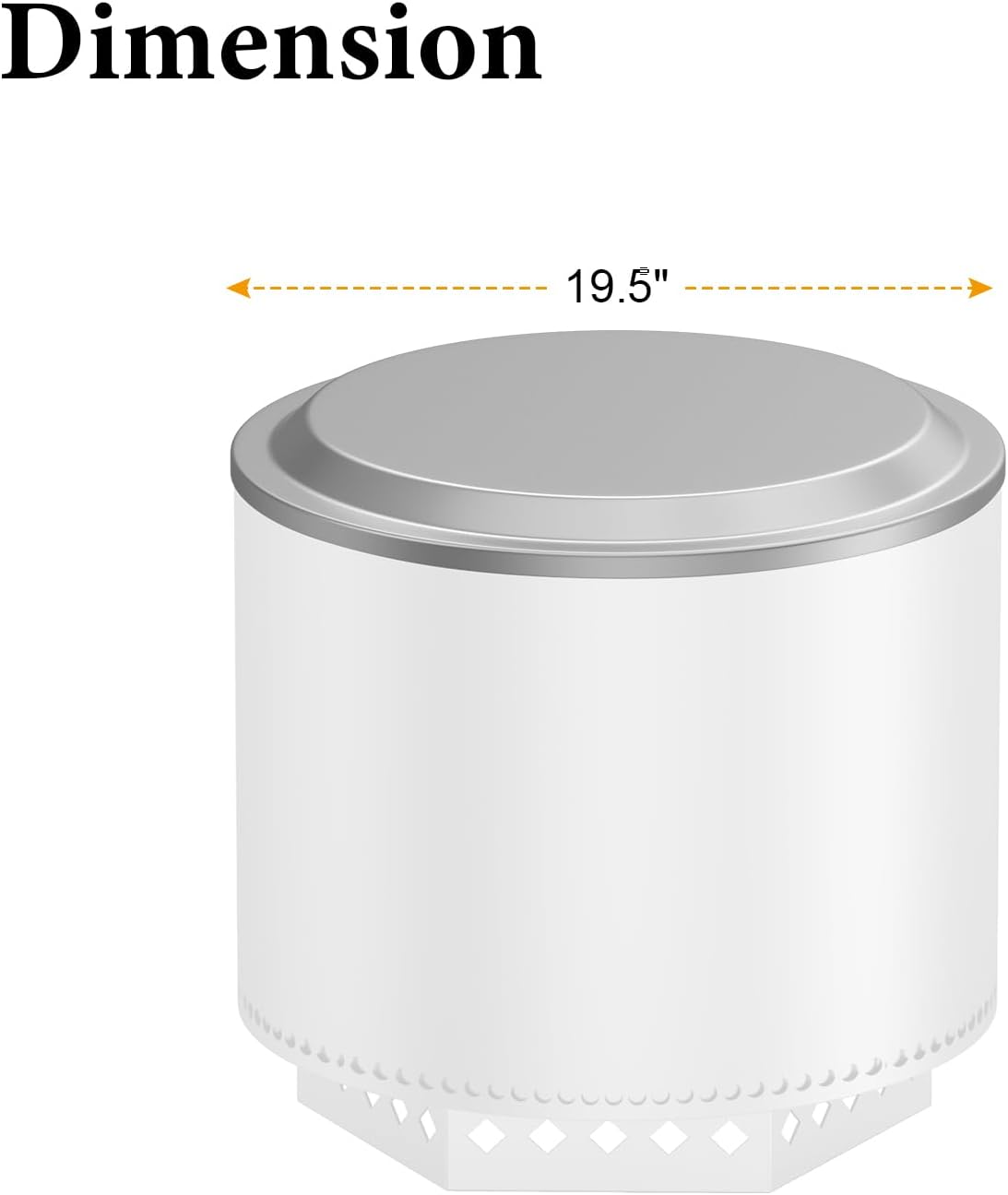 fire pit lid with cover for solo stove bonfire 2.0 fire pits, stainless steel fire pit lid with fire pit cover for solo stove bonfire 19.7" firepit, portable outdoor fireplace and camping accessories for solo 19.5"