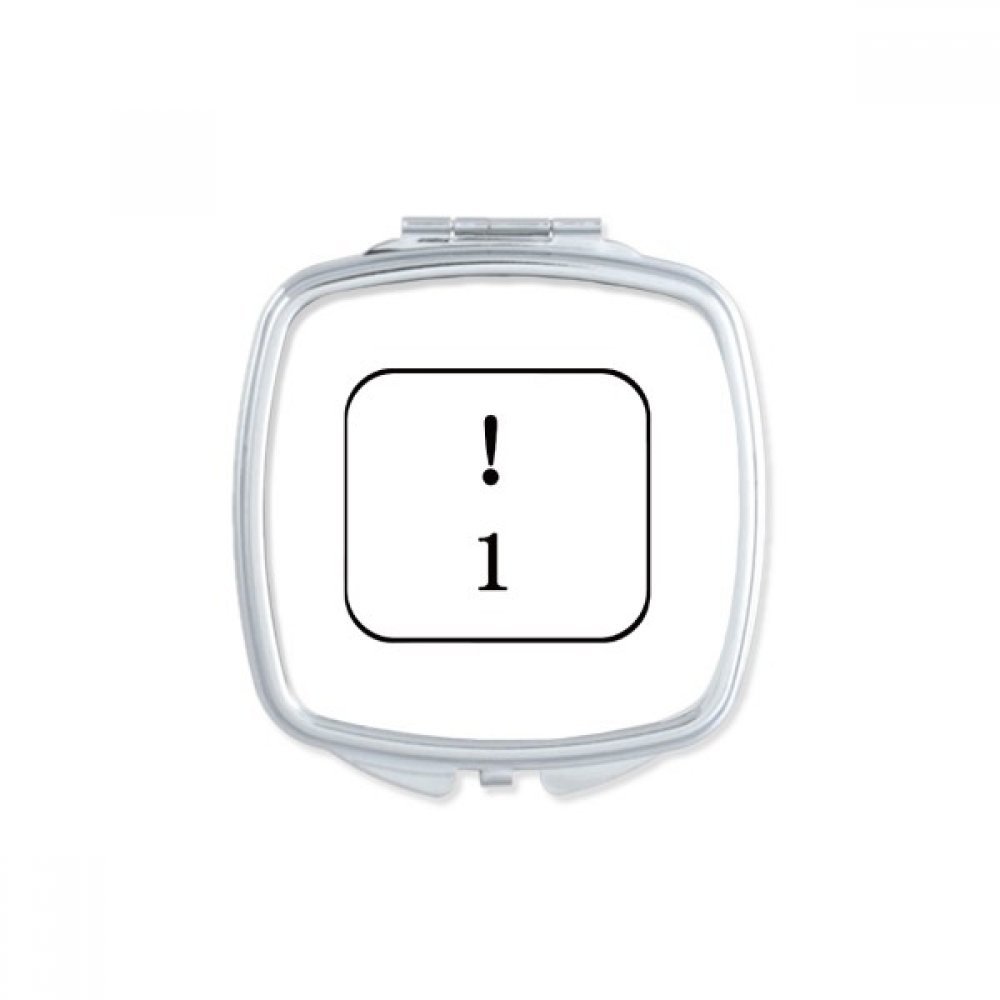 Miroir de poche carré Clavier Symbole 2 maquillage compact portable