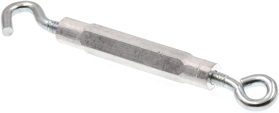 Prime-Line 9070145 Turnbuckles, Eye-To-Hook, 3/16 in. X 5-5/8 in., Zinc Plated Steel & Aluminum, 10-Pack