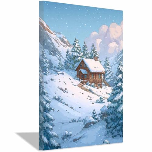 Scène Igloo Tableau Toile Paysage Hivernal Idée Cadeau Idéale pour Maison
