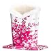 PG6 Plush Lined Eyeglasses Holder Stand Case Protective Glasses Case for Desks, Plum Blossom