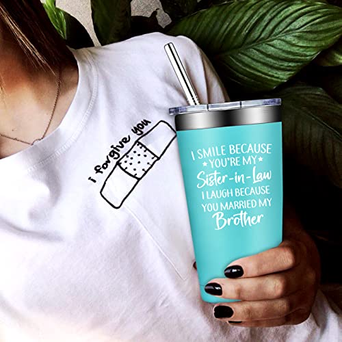 Grifarny Sister In Law Gifts, Gifts For Sister In Law - Sister In Law Birthday Gifts - Christmas Gifts For Sister In Law Women - Sister In Law Tumbler 20Oz #TOP6