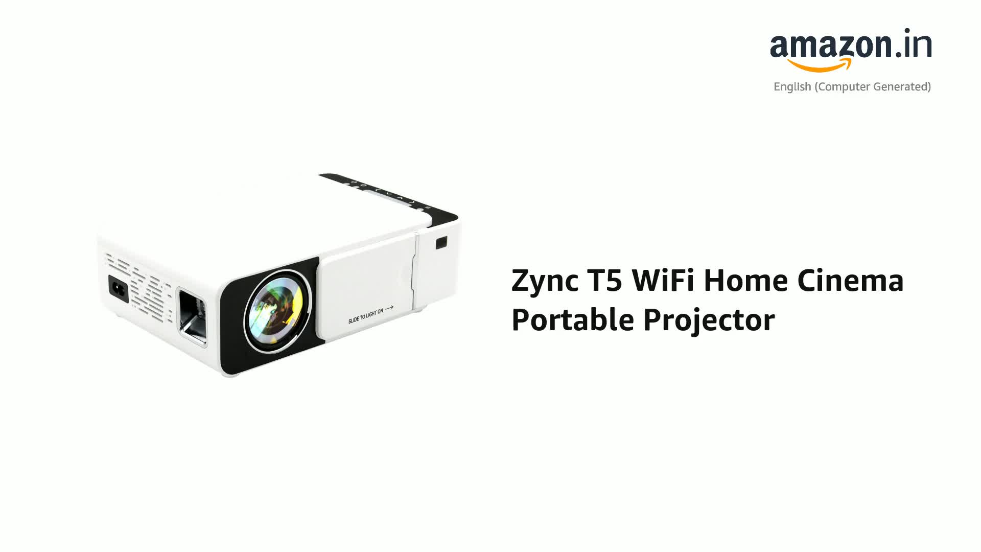 ZYNC T5 Wi-Fi 4K Smart Home Cinema Portable Projector