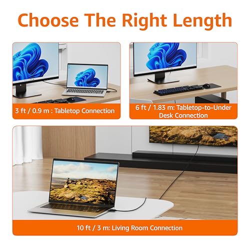 Image of Amazon Basics DisplayPort to HDMI Cable, Uni-Directional, 4k@30Hz, 1920x1200, 1080p, Video and Audio, Gold-Plated Connectors, 10 Foot, Black