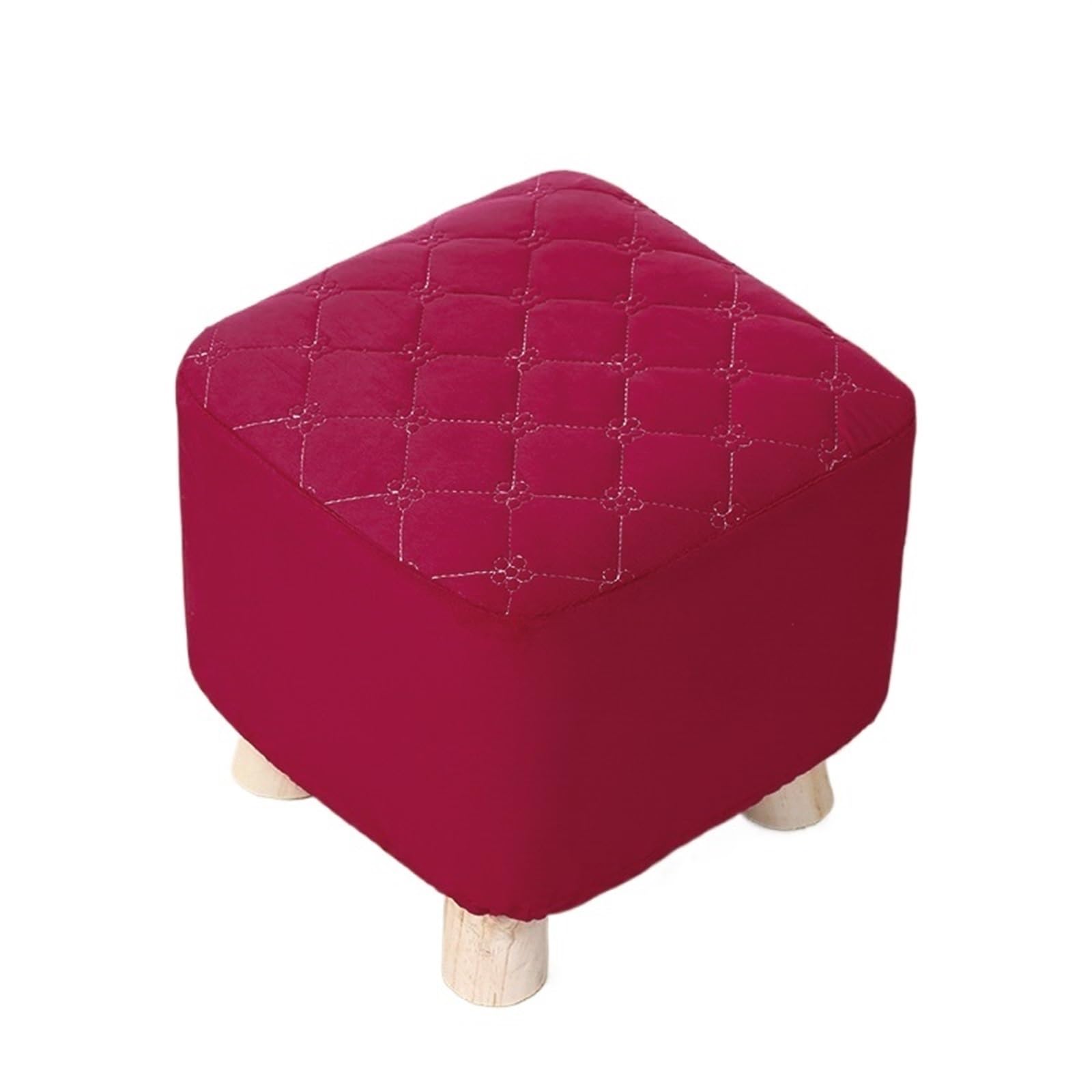YXINAER Foot Stool Cover Ottoman Stool Cover Elastic Square Footrest Protector All-Inclusive Footstool Slipcovers Living Room(1)