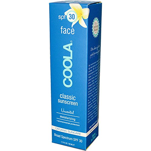 COOLA Organic Classic Sunscreenn Unscented Moisturizer Broad Spectrum SPF 30, 1.7 Fl Oz