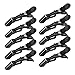 Produktbild Ealicere 12 Stück Haarklemmen Haarclips Friseur Clips Combi-Clip Friseur Abteilklammern aus Kunststoff, Professionelle Schwarz"Styling" Haarklammern für Damen