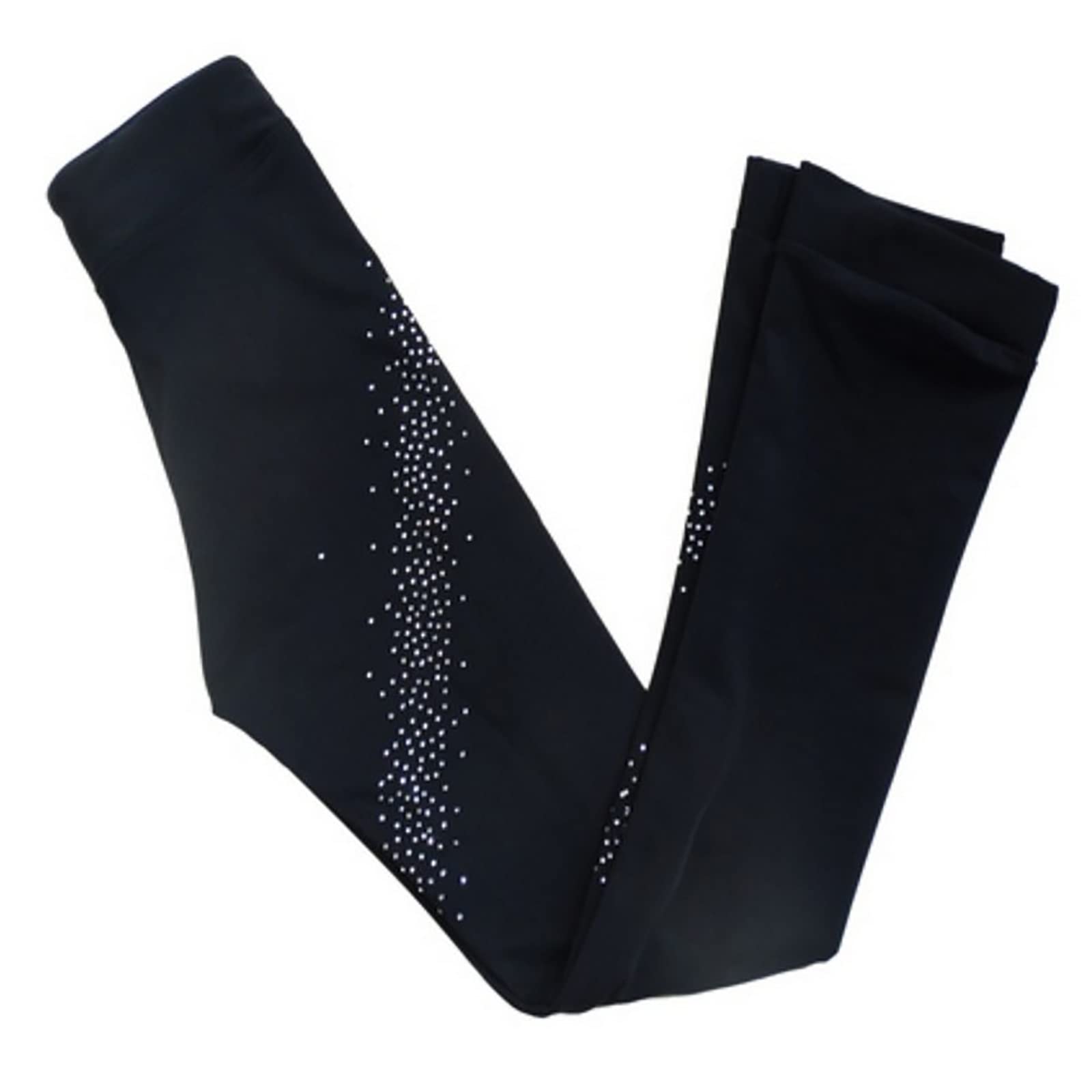 G&F Pantalon Patinage Artistique Femmes Filles Collants Patin Glace Avec Doublure Polaire Pantalons Entraînement (kolor: czarny, rozmiar: XL)