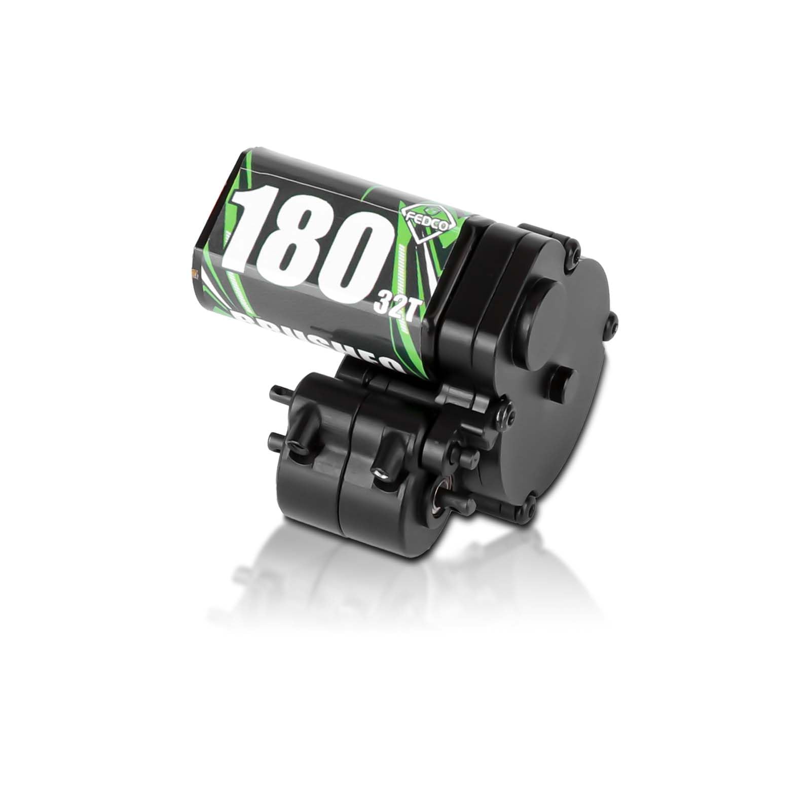 FEDCO FCX24 Motor Upgrades 32T 180 Motor 2 Speed Transmission Gearbox with Steel Gear for FMS FCX24 Upgrades Smasher Power Wagon 1/24 RC Crawler