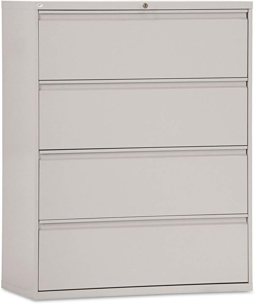 Alera 25510 42 in. x 18.63 in. x 52.5 in. 4 Legal/Letter Size Lateral File Drawers - Light Gray