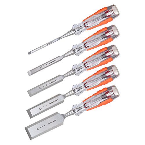 Vanquish 5 Piece High-Impact Wood Chisel Set Mortise Chisel With Storage Bag For Woodworking Carving (4609) #TOP3