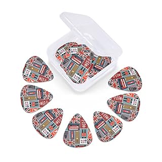Médiators Guitare 12-Pack Angleterre Symboles Médiators Guitare Électrique Guitare Acoustique Diverses Guitares - Les Beatles, Paul McCartney, John Lennon, RIngo Starr, George Harrison Médiators Guitare 12-Pack Angleterre Symboles Médiators Guitare Électrique Guitare Acoustique Diverses Guitares – Image 5