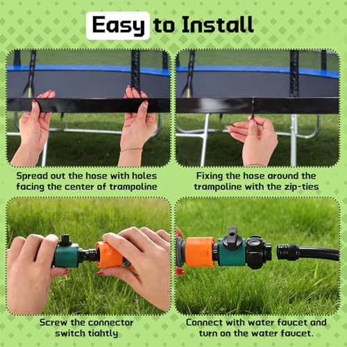 image for UMMNPR Trampoline Accessories Kit, Basketball Hoop with 3 Mini Basketb