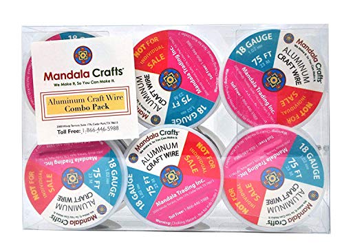 image for Mandala Crafts 18 Gauge Anodized Aluminum Craft Wire for Jewelry Makin