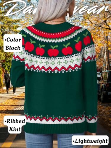 ShawGobow Green Apple Fair Isle Sweater for Women - Image 5