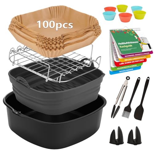 15 piezas freidora de aire caliente accesorios para COSORI Turboblaze 6L Airfryer 5,5L 6,2L, sin BPA, accesorios para freidora COSORI 5.5L 6L 6.2L, Philips Airfryer 5000 serie XXL 7,2L 7,3L, Ninja