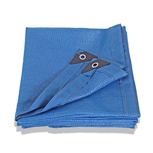 Toldo Sombra Proteger Del Viento Resistente y Transpirable El Super Cifrado 8 Pines Borde Ponche Malla Red Resistente a Solar Sombra Paño Cool Tasa De Sombreado Del 85%,Azul,Disponible En Diferentes T