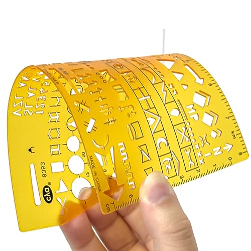 CYA Estêncil de modelo de marcação de mapa militar NATO, 135 x 86 mm, laranja transparente, símbolos
