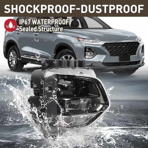 2019-2020 Hyundai Santa Fe Passenger Headlight Assembly Halogen - Image 6