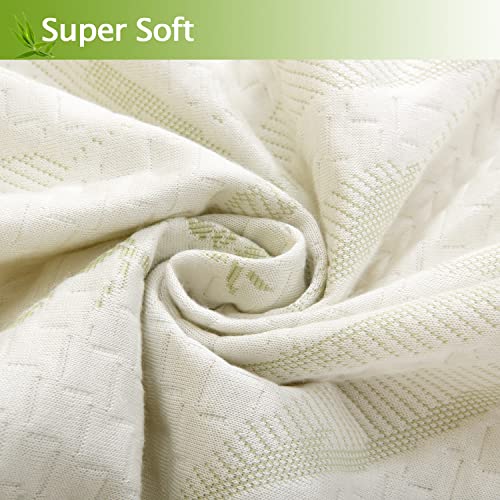 Twin Xl Bamboo Waterproof Mattress Pad Cover, Soft Breathable Cooling Mattress Pad Cover, Waterproof Mattress Protector Stretches Up To 21” Deep Pocket Tightly Fitted Mattress Protection #TOP1