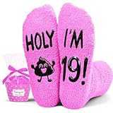 HAPPYPOP 19th Birthday Gifts for Girls - Socks Birthday Gifts for 19 Year Old Teen Girl Female