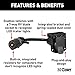 CURT 57003 LED-Compatible 7-Way RV Blade Vehicle-Side Trailer Wiring Adapter, Black
