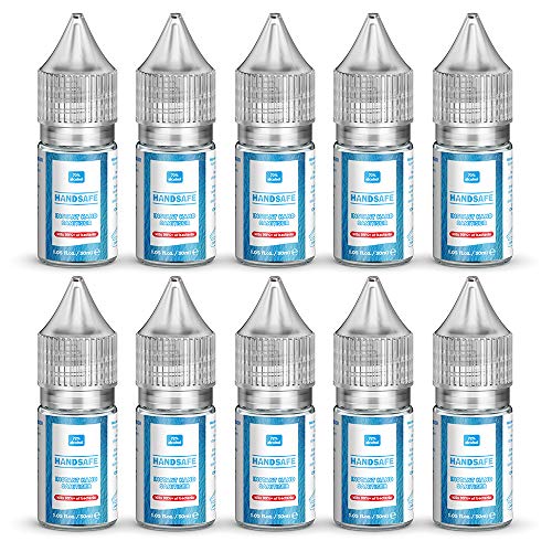Handsafe - 100 x 30ml Hand Sanitiser Liquid Multipack, Kills 99.9%+ of Bacteria & Viruses, 72% Alcohol Based, Medical Grade, Anti Bacterial Fast Acting Formula