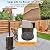 DIAMONDFORGE 50,000 BTU Patio Heater - Propane Patio Heater with Sand Box, Double-Layer Stainless Steel Burner, Round Table Design Space Heater, Outdoor Heaters with Wheels for Garden and Patio, Brown
